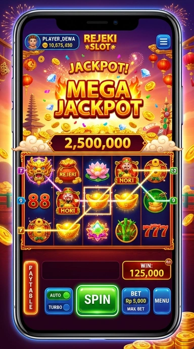 Tampilan dasbor aplikasi rejeki yang sederhana dan intuitif.